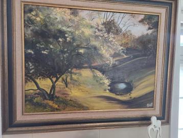 Klassiek schilderij in mooi kader beschikbaar voor biedingen