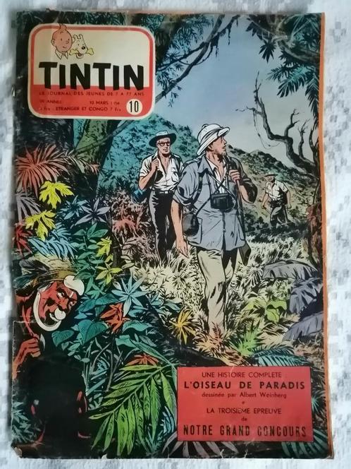 Journal de TINTIN édition Belge n10 - 10 mars 1954, Collections, Revues, Journaux & Coupures, Journal ou Magazine, Enlèvement ou Envoi
