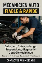 Mécanicien auto, Diensten en Vakmensen, Auto en Motor | Monteurs en Garages, Overige werkzaamheden