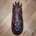 groot houten masker , muurdecoratie, Ophalen of Verzenden