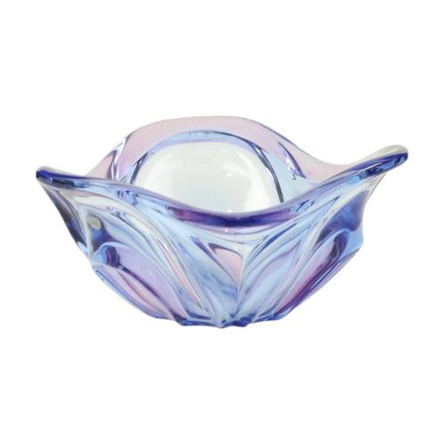 Vintage Murano Schaal Fruitschaal Blauw Paars Glas Sixties, Antiek en Kunst, Antiek | Glaswerk en Kristal, Ophalen of Verzenden