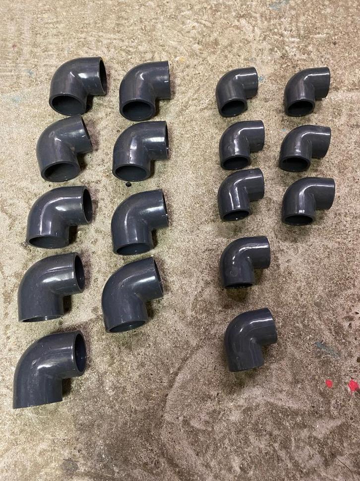 EFFAST PVC PN16, Doe-het-zelf en Bouw, Buizen en Afvoer, Zo goed als nieuw, Bochten, PVC, Ophalen of Verzenden