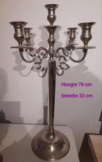 Hoge kandelaar zilver voor 5 kaarsen., Ophalen, Zilver