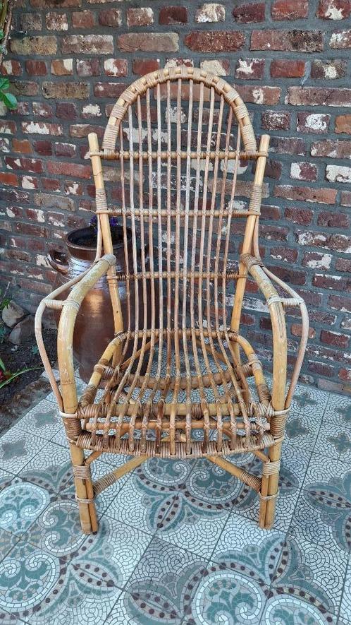 Retro rotan stoel, Verzamelen, Retro, Ophalen