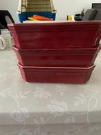 3 Vuurvaste schotels, Huis en Inrichting, Ophalen of Verzenden, Zo goed als nieuw, Kop(pen) en/of Schotel(s)