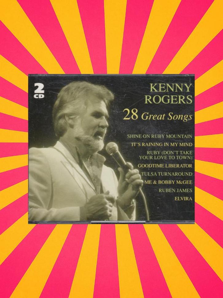 Kenny Rogers — 28 geweldige liedjes |8712155014635 | B2, Cd's en Dvd's, Cd's | Country en Western, Verzenden