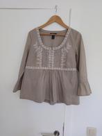 Blouse beige wit geborduurd katoen H&M mt M, Vêtements | Femmes, Blouses & Tuniques, Neuf, Enlèvement ou Envoi, Beige, Taille 38/40 (M)