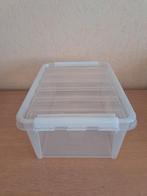 Boîtes de rangement en plastique avec couvercle (3 de dispo), Ophalen, Zo goed als nieuw