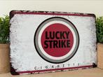 Metalen reclamebord Lucky strike, Nieuw, Reclamebord, Ophalen of Verzenden
