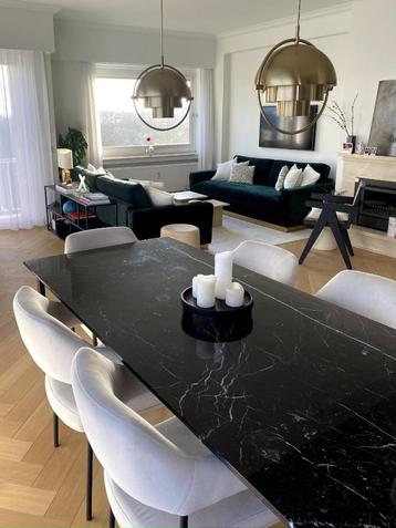 Nero Marquina Zwarte Marmeren Eettafel beschikbaar voor biedingen
