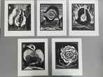 Roger Van Akelijen - map met 5 etsen, Antiek en Kunst, Kunst | Etsen en Gravures, Ophalen of Verzenden