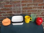 tupperware: appelflapmaker, scharnierdoos,bekers, appeldoos, Maison & Meubles, Enlèvement ou Envoi, Comme neuf, Orange