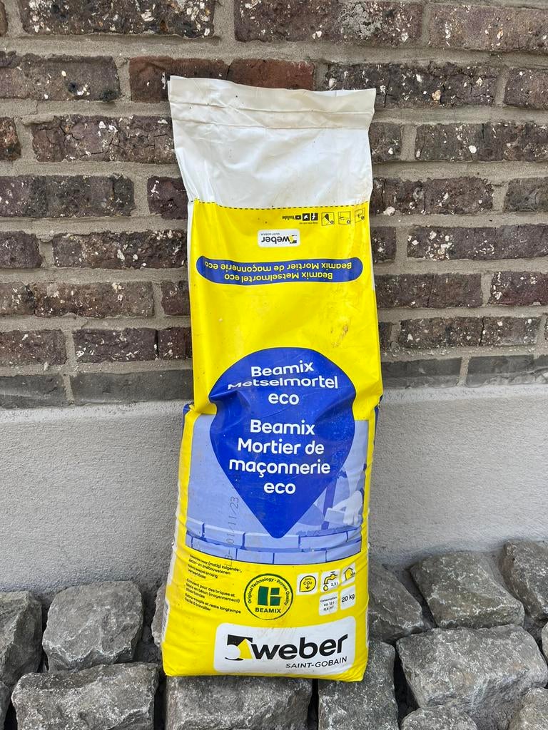 Beamix metselmortel 20kg - 6 zakken, Bricolage & Construction, Enlèvement, Comme neuf