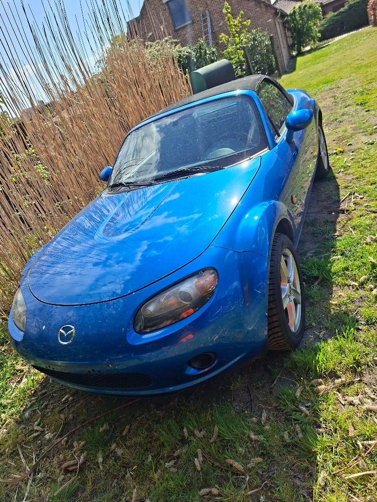 Mazda MX5, Auto's, Mazda, Particulier, Benzine, Euro 4, Cabriolet, 2 deurs, Handgeschakeld, Blauw, Blauw, Stof, Ophalen
