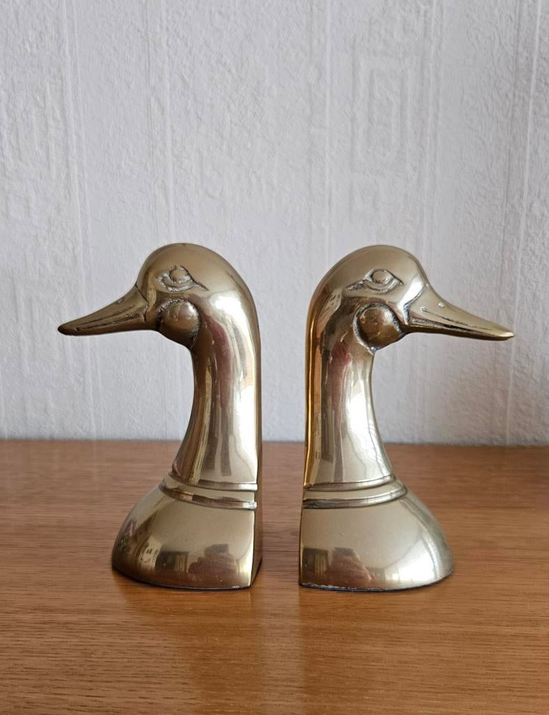 Canards serre-livre Laiton retro-vintage années 70, Collections, Enlèvement