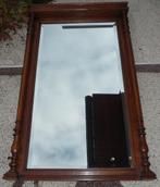 Miroir ancien en chêne massif, Antiquités & Art, Enlèvement, Rectangulaire, 50 à 100 cm, 100 à 150 cm