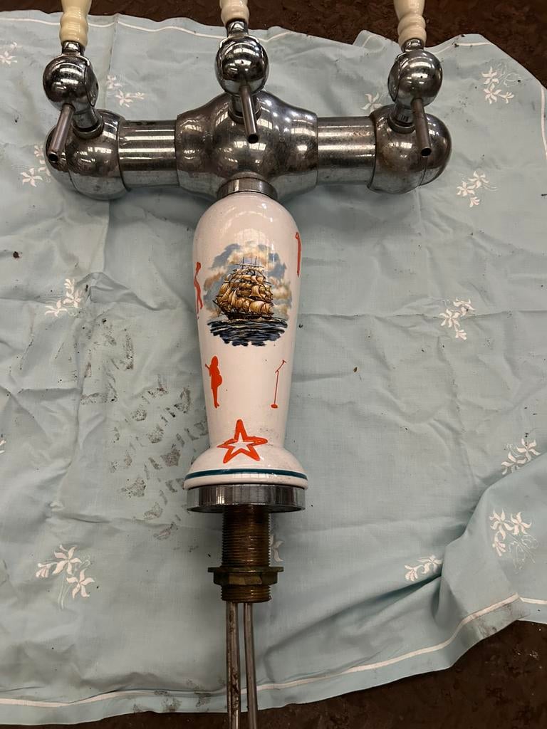 Porseleinen biertap, Ophalen, Gebruikt