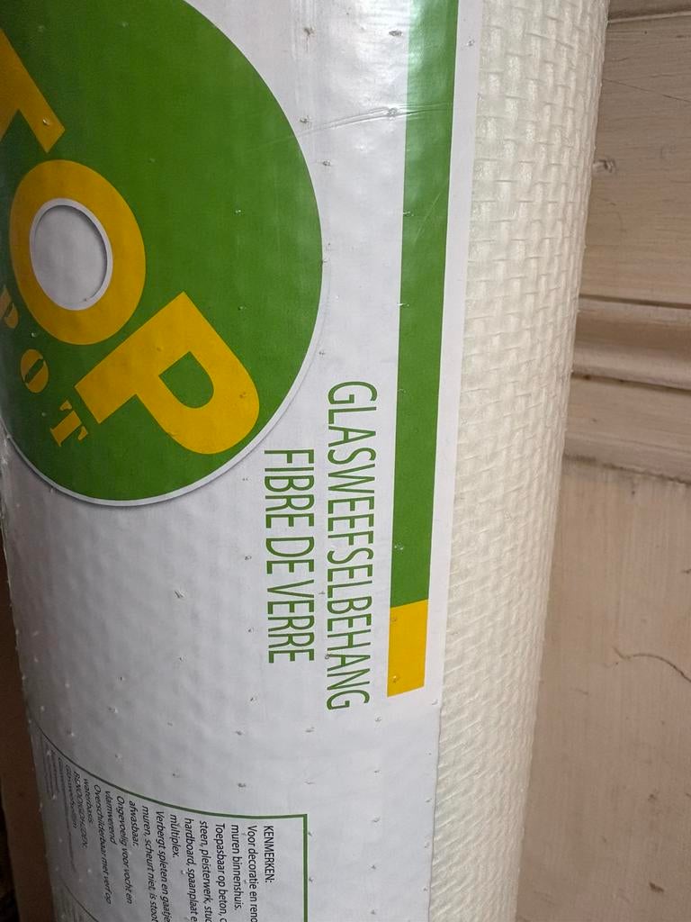 Glasweefselbehang 50m x 1m – meerdere rollen – nieuw, Bricolage & Construction, Isolation & Étanchéité, Comme neuf, Enlèvement