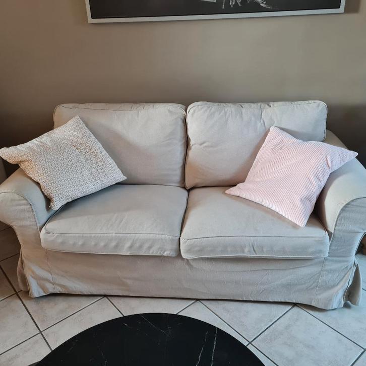 Canapé 2 places, Maison & Meubles, Canapés | Salons, Comme neuf, Banc droit, Deux personnes, 150 à 200 cm, 75 à 100 cm, Bois, Tissus