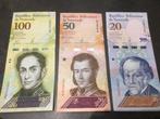 Venezuela 3 verschillende bankbiljetten B, Ophalen of Verzenden, Bankbiljetten