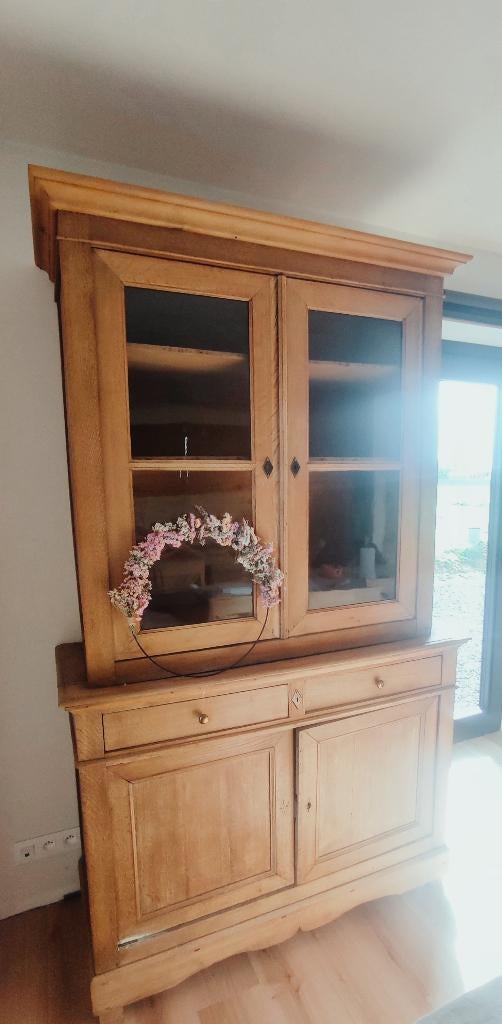 Meuble ancien type vitrine, Enlèvement, Chêne, Avec tiroir(s)