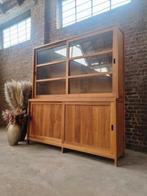 Teak buffetkast/vitrinekast GRATIS LEVERING, Ophalen, Landelijk modern, 200 cm of meer, 150 tot 200 cm