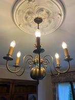 Te koop één luster, Huis en Inrichting, Lampen | Kroonluchters, Ophalen, Gebruikt, Metaal