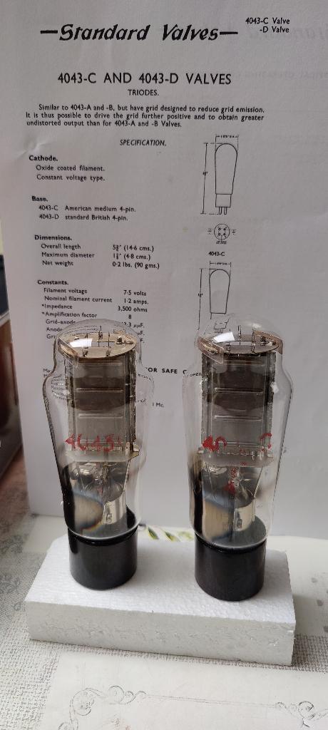 4043C en CV1102 trioden NIB., TV, Hi-fi & Vidéo, Amplificateur à lampes, Tube ou Tubes, Enlèvement