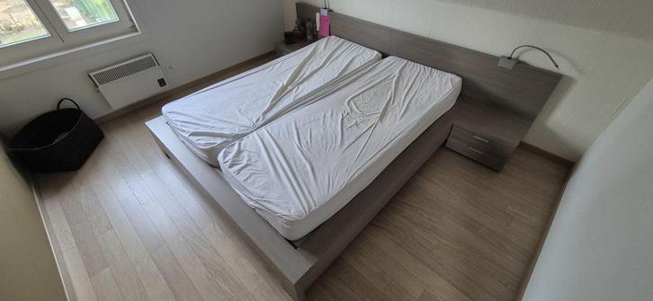 bed - volledig beddengoed - 200 x 160, Huis en Inrichting, Slaapkamer | Bedden, Zo goed als nieuw, Tweepersoons, 160 cm, 200 cm