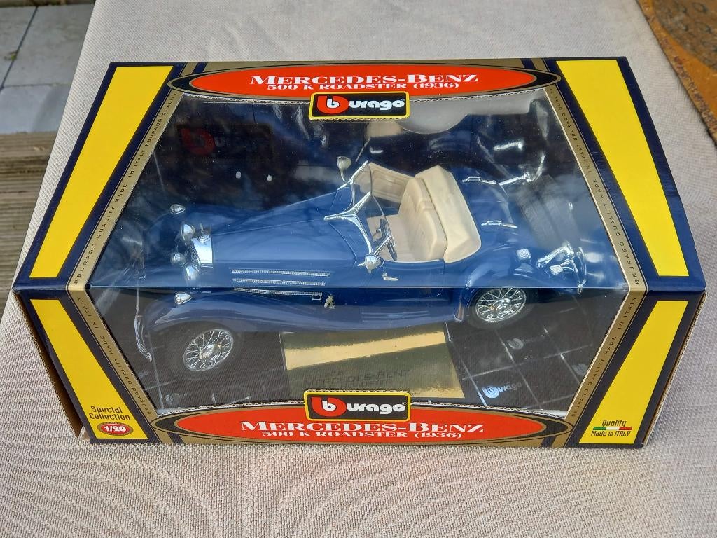 modelauto Burago 1/20 Mercedes 1928, Ophalen of Verzenden, Nieuw, Burago
