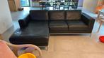Zwarte leren zetel Ikea, Trois personnes, 200 à 250 cm, Enlèvement, Utilisé