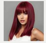 Wijnrode cosplay pruik met Royal Sister pony synthetisch, Handtassen en Accessoires, Uiterlijk | Haarverzorging, Ophalen of Verzenden