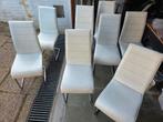 Lor de 8 chaises simili blanches à donner, Ophalen, Wit