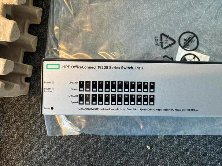 HPE OfficeConnect 1920S 24G Switch (JL381A) – nieuw in doos, Computers en Software, Netwerk switches, Nieuw, Ophalen