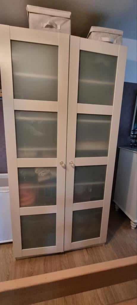 Armoire vêtement garde robe translucide 10 étagères 4paniers, Maison & Meubles, Enlèvement