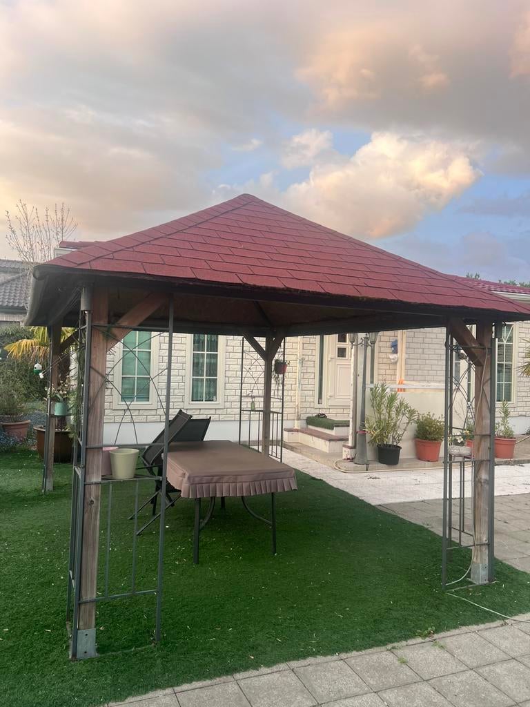 Pergola 4m x 3m, Ophalen, Gebruikt, Minder dan 5 meter