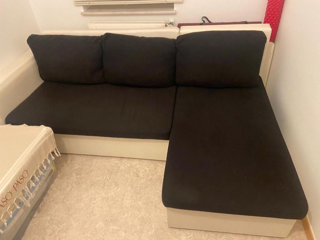 Canapé-lit à vendre, Huis en Inrichting, Slaapkamer | Slaapbanken, Gebruikt, Overige maten, 190 cm of minder, Wit, Zwart, Ophalen