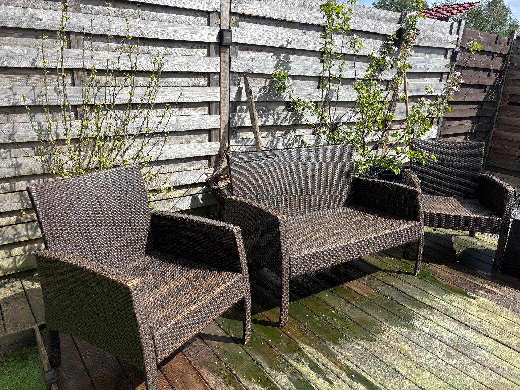 Salon de jardin, Tuin en Terras, Tuinsets en Loungesets, Gebruikt, Tuinset, 4 zitplaatsen, Ophalen