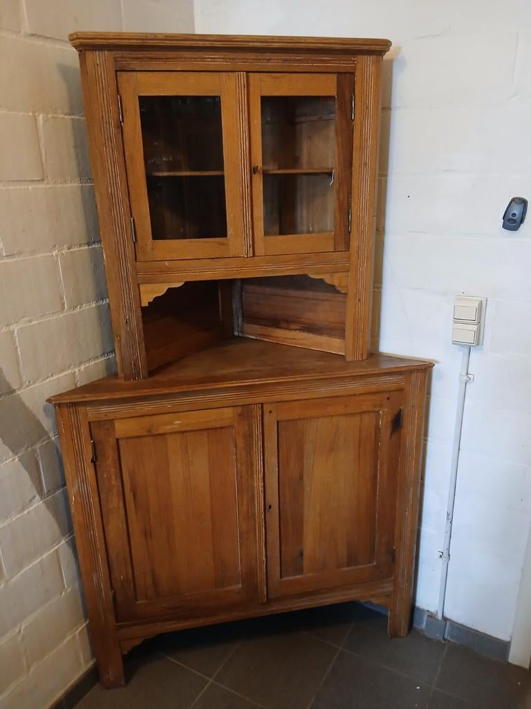 Vitrine hoekkast.., Antiquités & Art, Antiquités | Meubles | Armoires, Enlèvement