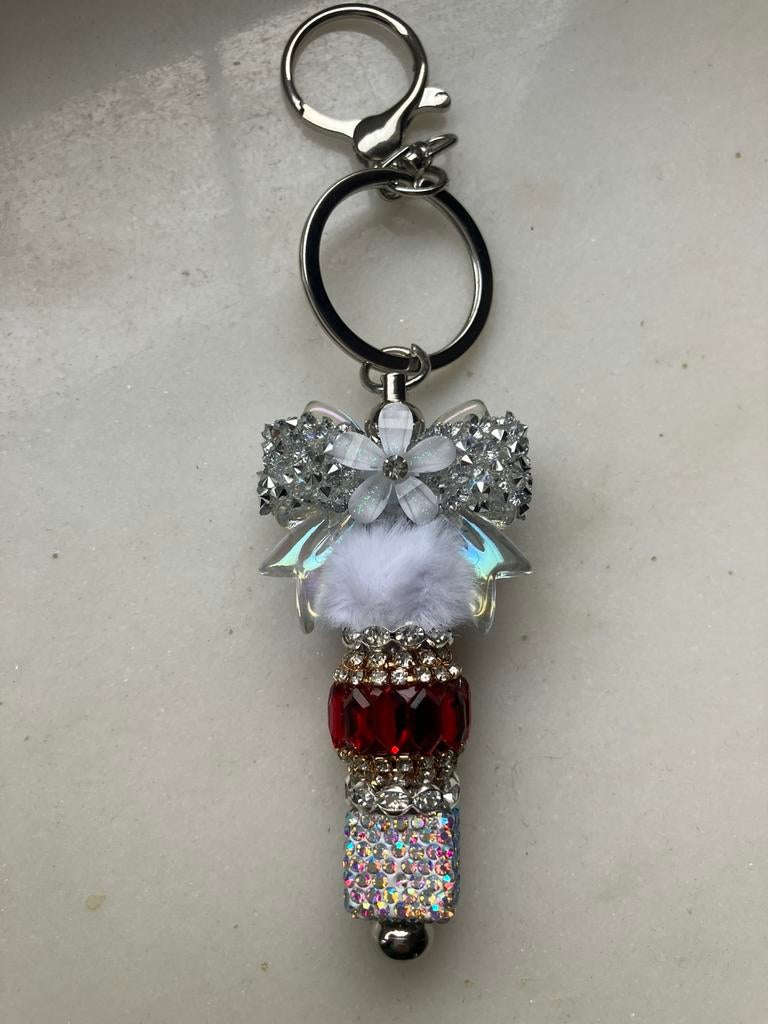 Mooie glitter sleutel/tassen hanger, Ophalen, Geel