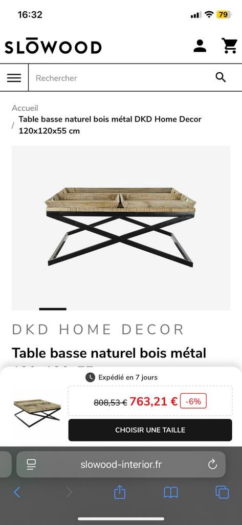 Table basse, Ophalen, Zo goed als nieuw