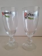 2x jaren 90 limited edition voetbal glazen Rodenbach, Verzamelen, Biermerken, Ophalen of Verzenden