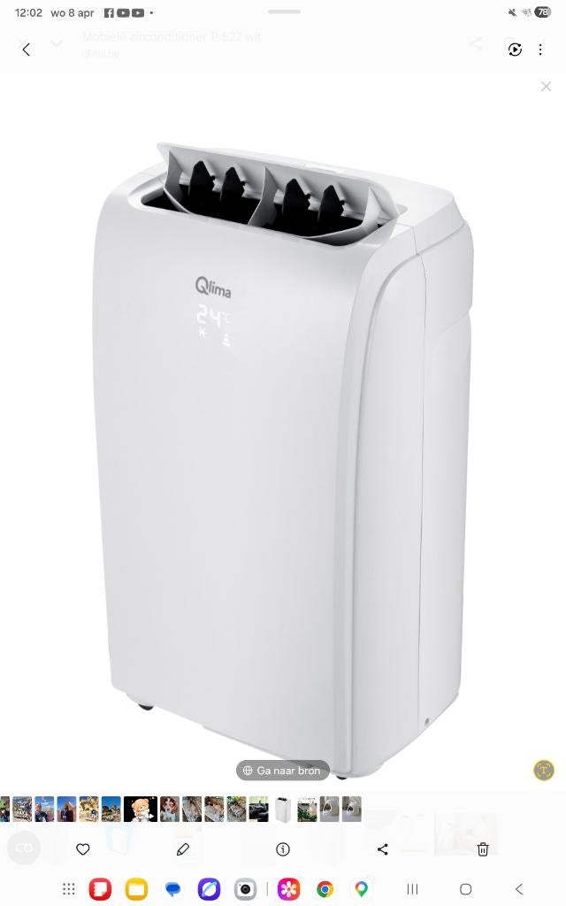 Airco Qlima mobiel, Elektronische apparatuur, Airco's, Ophalen, Zo goed als nieuw, Mobiele airco