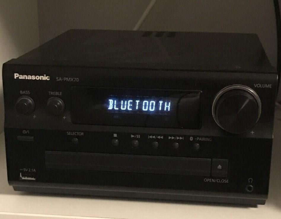 Micro Hi-Fi Panasonic PMX70 - BLUETOOTH + 2 enceintes, TV, Hi-fi & Vidéo, Chaîne Hi-fi, Neuf, Lecteur CD, Tuner ou Radio, Haut-parleurs