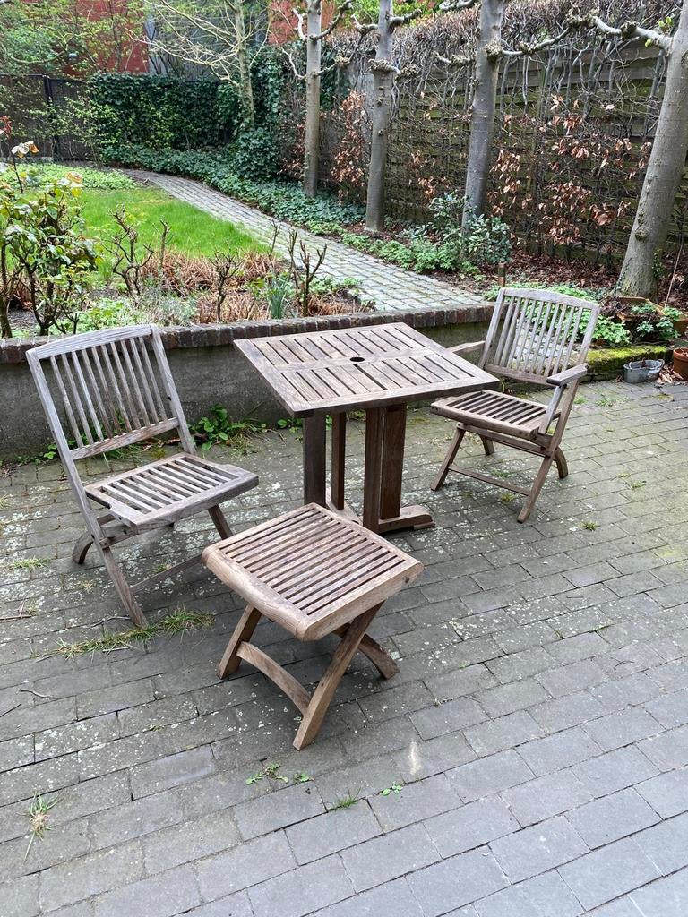 Teak terras, Salons de jardin, Utilisé, 2 places, Enlèvement