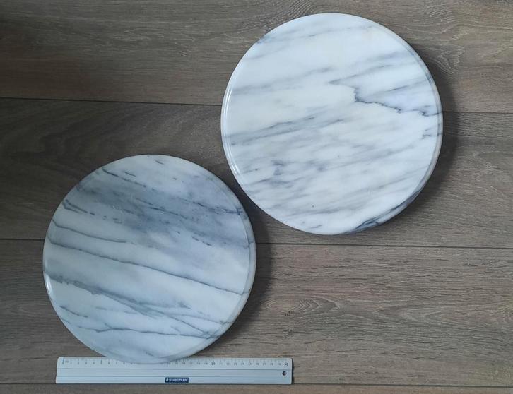 2 marmeren draaischijven, Maison & Meubles, Accessoires pour la Maison | Sous-verres & Sous-plats, Enlèvement