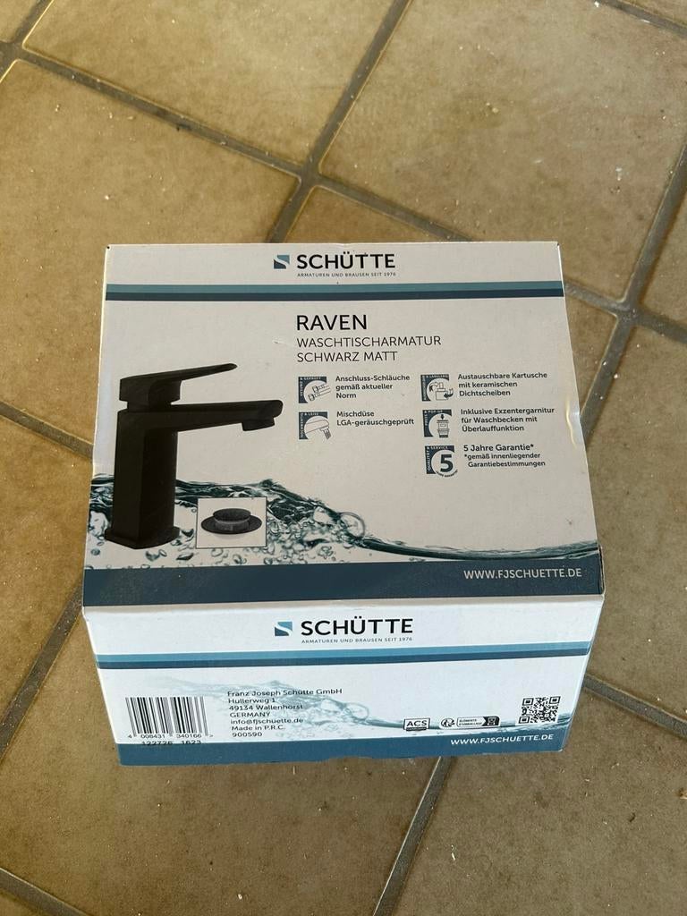 Mitigeur salle de bain noir neuf., Enlèvement, Neuf