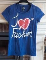 T-shirt - manches courtes - bleu - imprimé - 170/176 - 1,00€, Enfants & Bébés, Vêtements enfant | Taille 170, Envoi, Utilisé, Fille