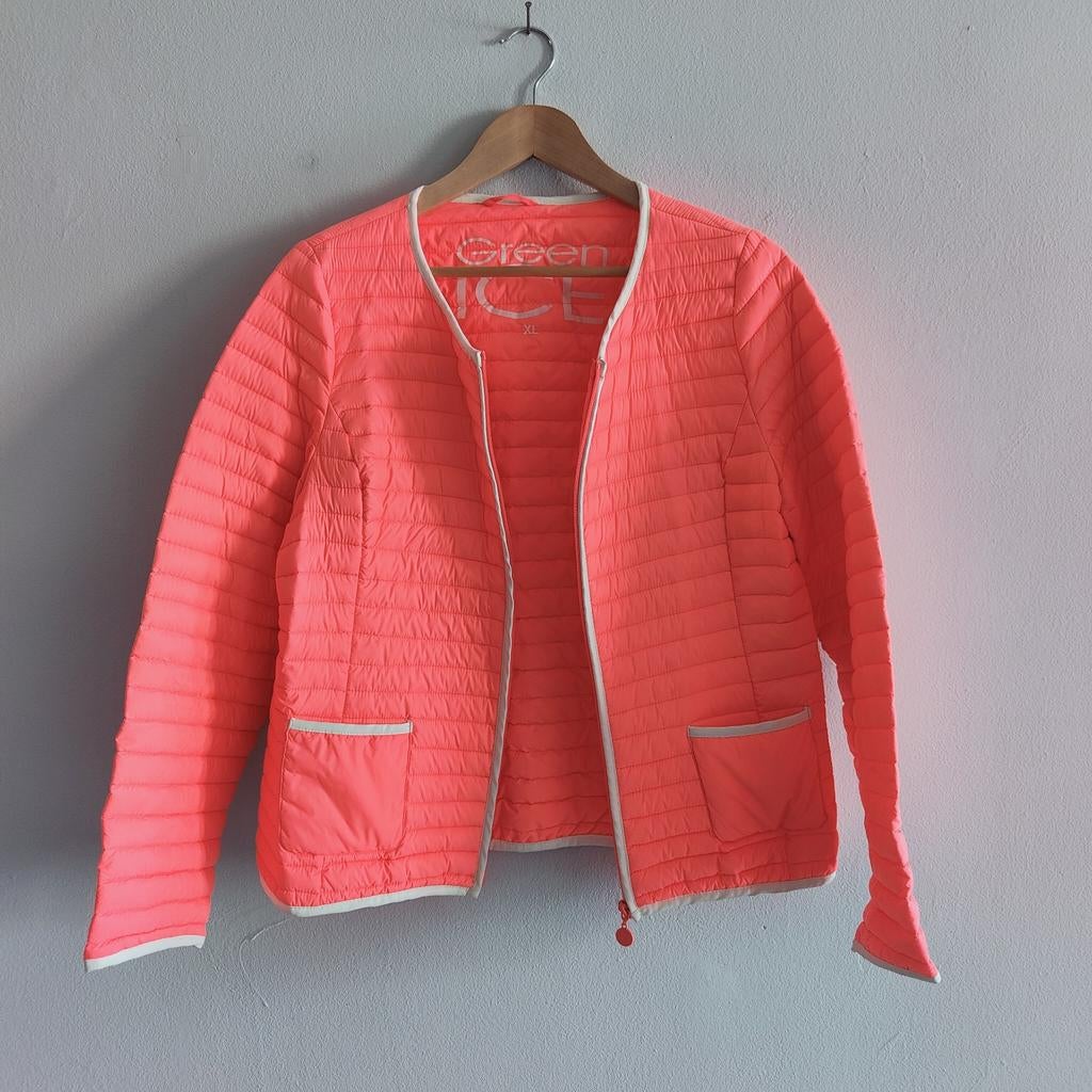 Veste courte mi-saison rose saumon flash matelassée légère, Vêtements | Femmes, Vestes & Costumes, Porté, Taille 46/48 (XL) ou plus grande