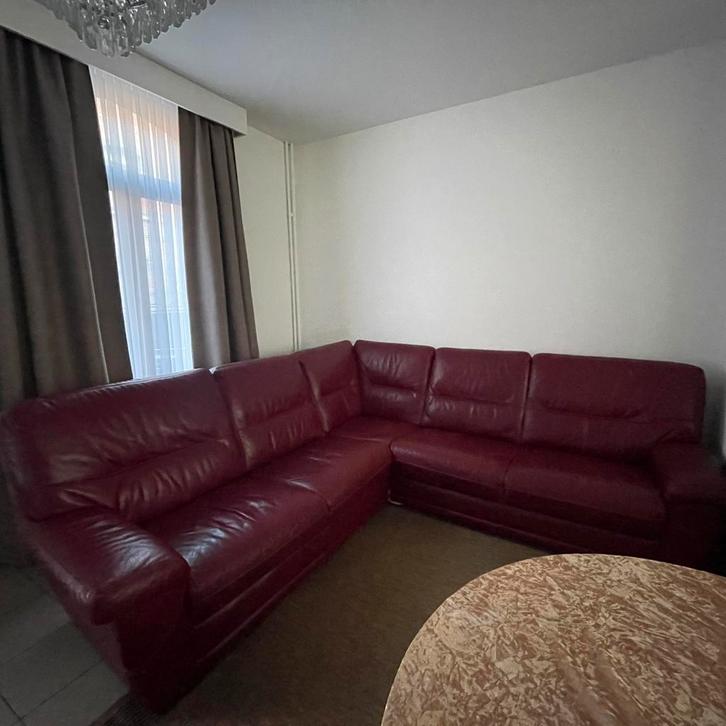 lederen zetel gratis, Huis en Inrichting, Zetels | Complete zithoeken, Gebruikt, Leer, Ophalen